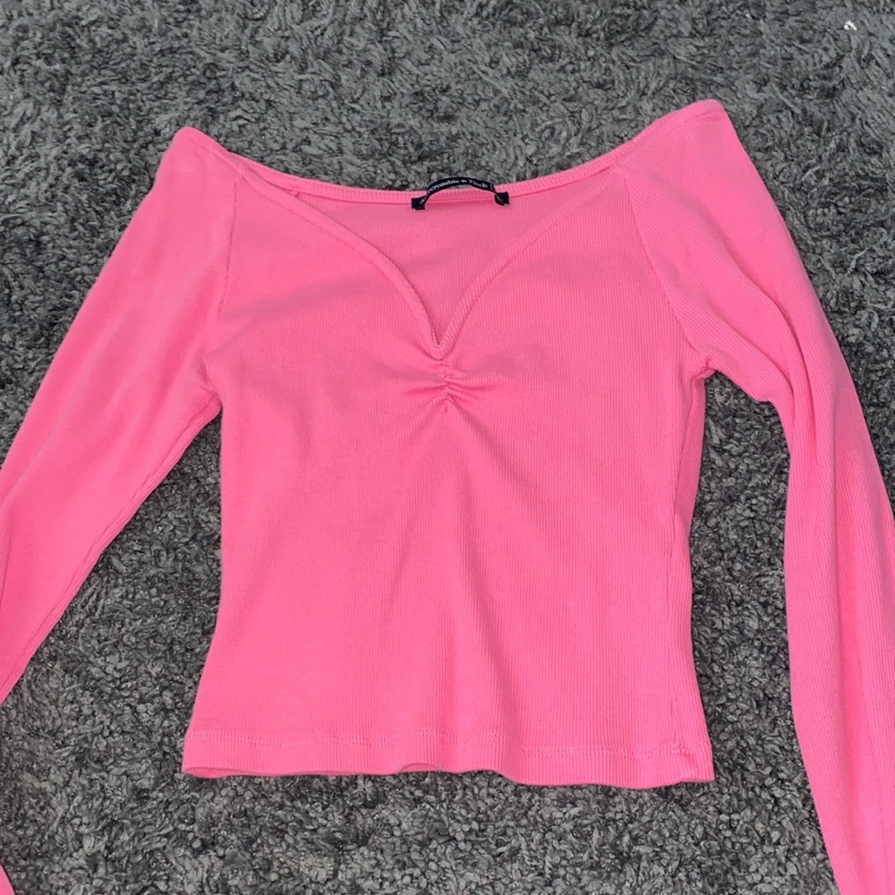 Abercrombie pink long sleeve shirt